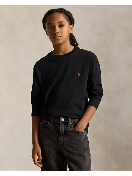Футболка Ralph Lauren с длинным рукавом из хлопкового джерси