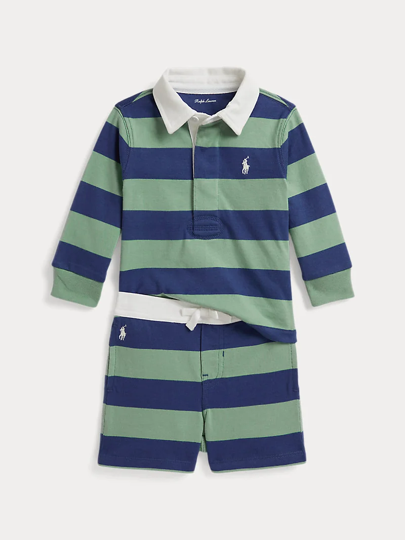 Комплект рубашка-регби и шорты Ralph Lauren в полоску — 1