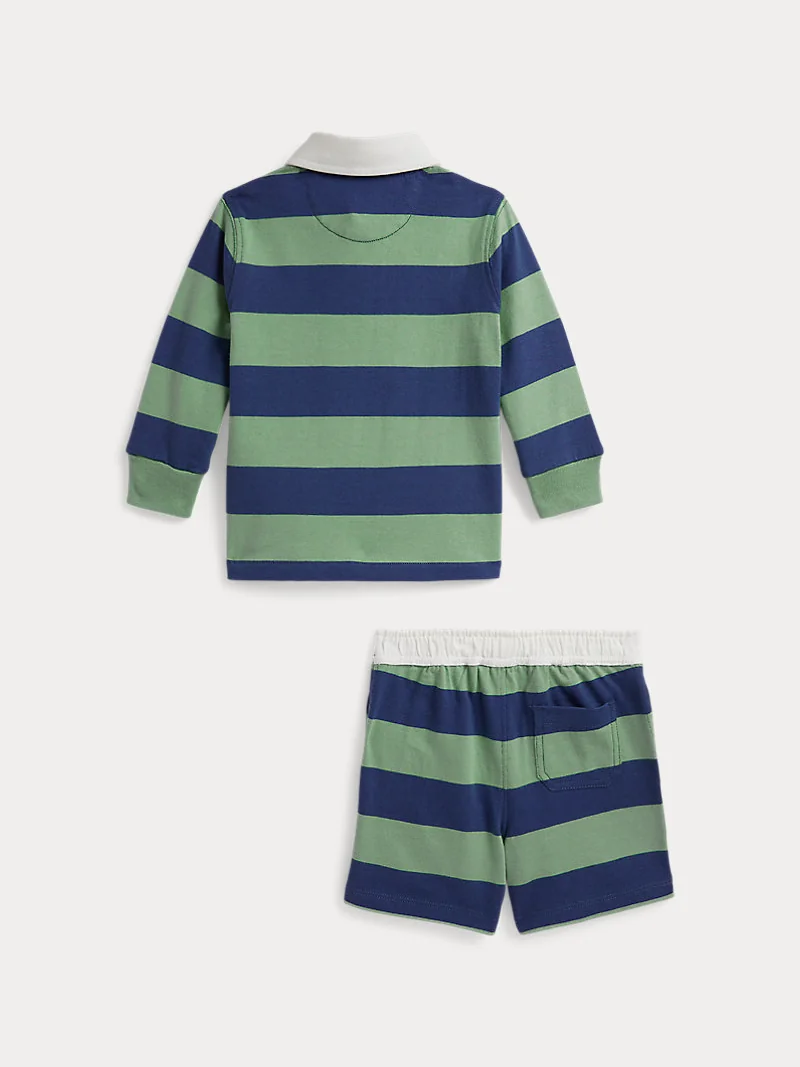 Комплект рубашка-регби и шорты Ralph Lauren в полоску — 2