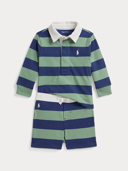 Комплект рубашка-регби и шорты Ralph Lauren в полоску