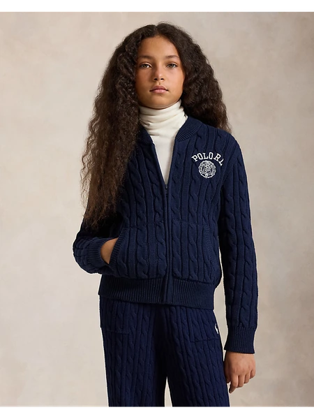 Свитер Embroidered Crest Cable Cotton