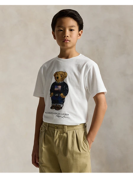 Хлопковая футболка Polo Bear