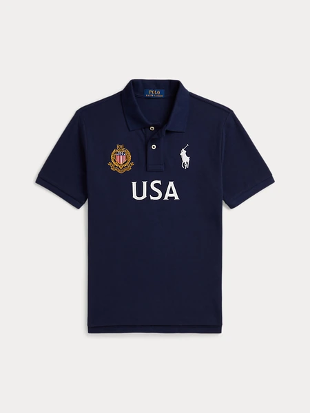Поло сборной США из хлопковой сетки Ralph Lauren
