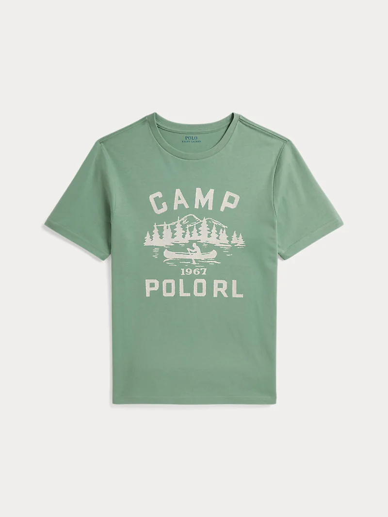 Футболка с принтом Camp Polo из хлопка Ralph Lauren — 1