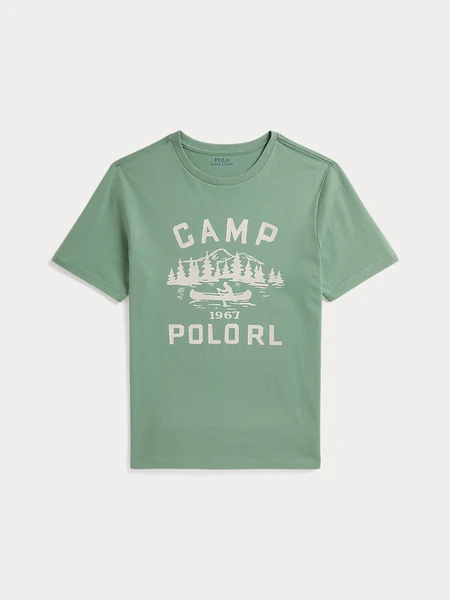 Футболка с принтом Camp Polo из хлопка Ralph Lauren