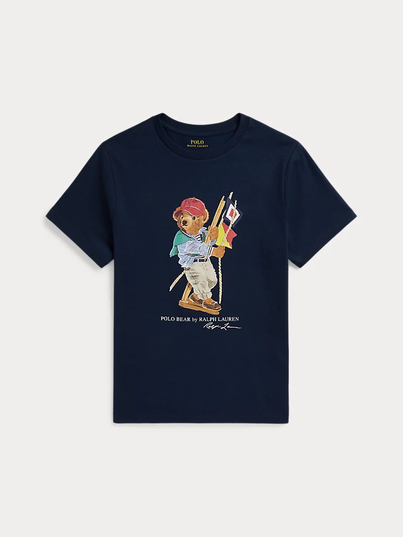 Хлопковая футболка Polo Bear с морским принтом — 2