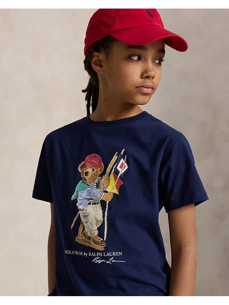 Хлопковая футболка Polo Bear с морским принтом — 5