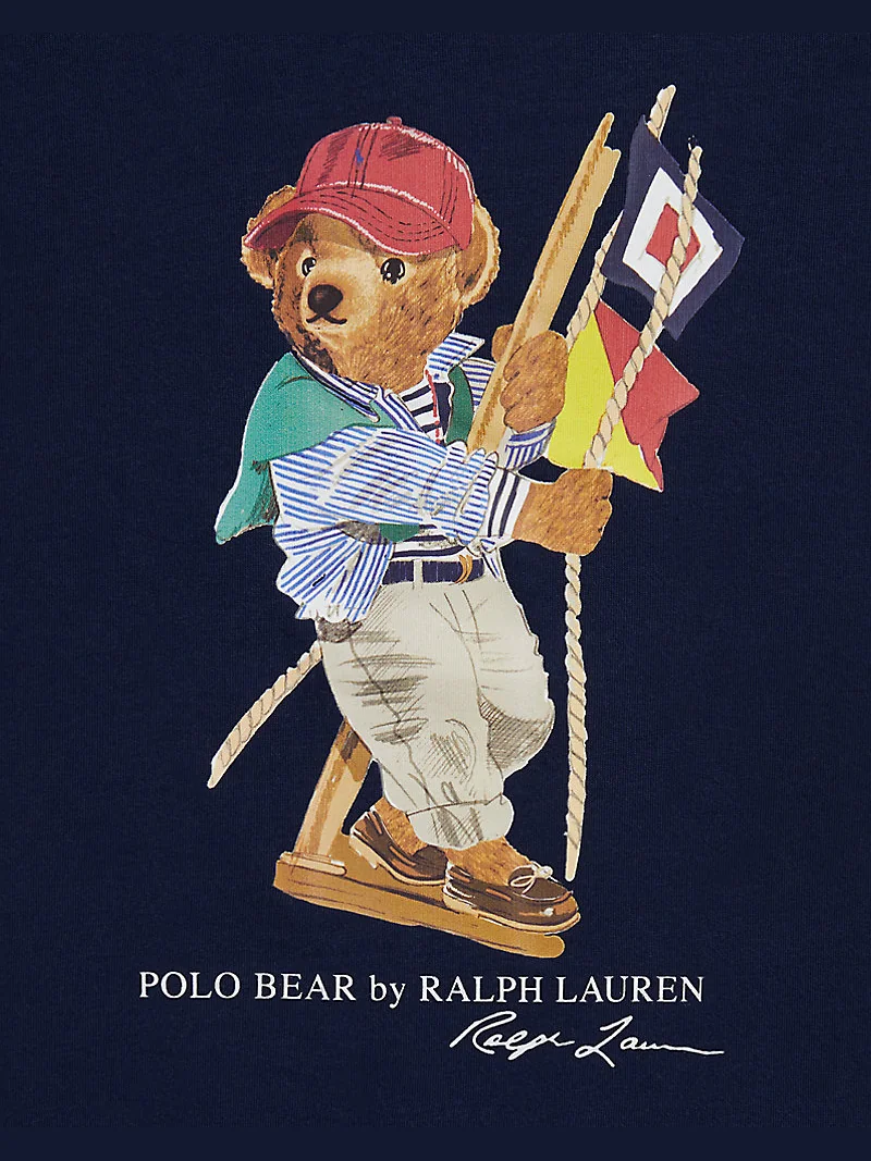Хлопковая футболка Polo Bear с морским принтом — 6