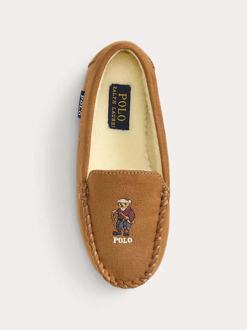 Тапочки-мокасины Dezi IV Polo Bear бежевые средний размер — 4