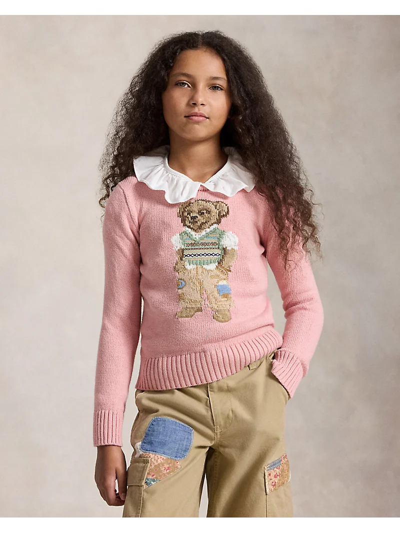 Свитер с мишкой Polo Bear из смесового хлопка — 1