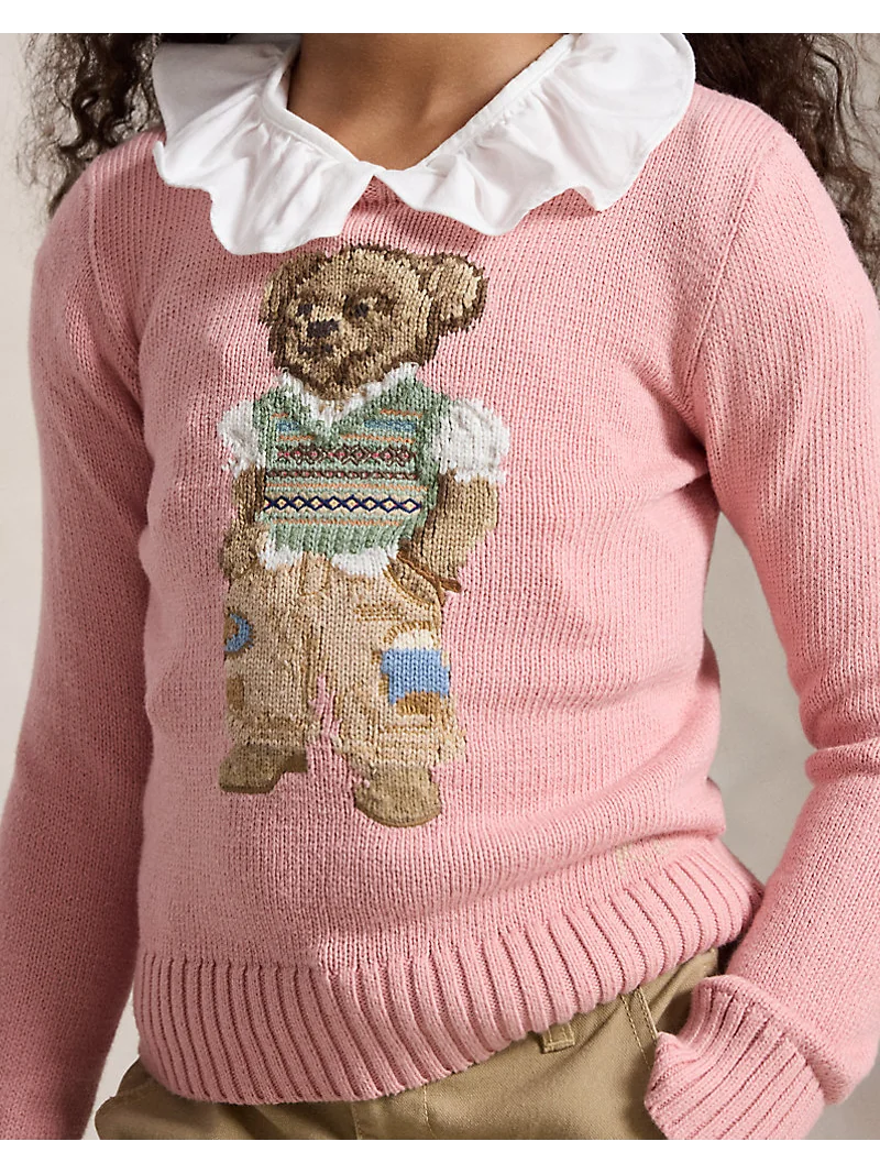 Свитер с мишкой Polo Bear из смесового хлопка — 5