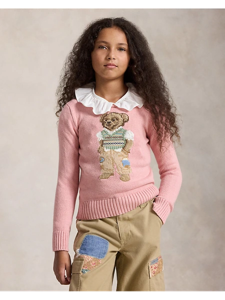 Свитер с мишкой Polo Bear из смесового хлопка