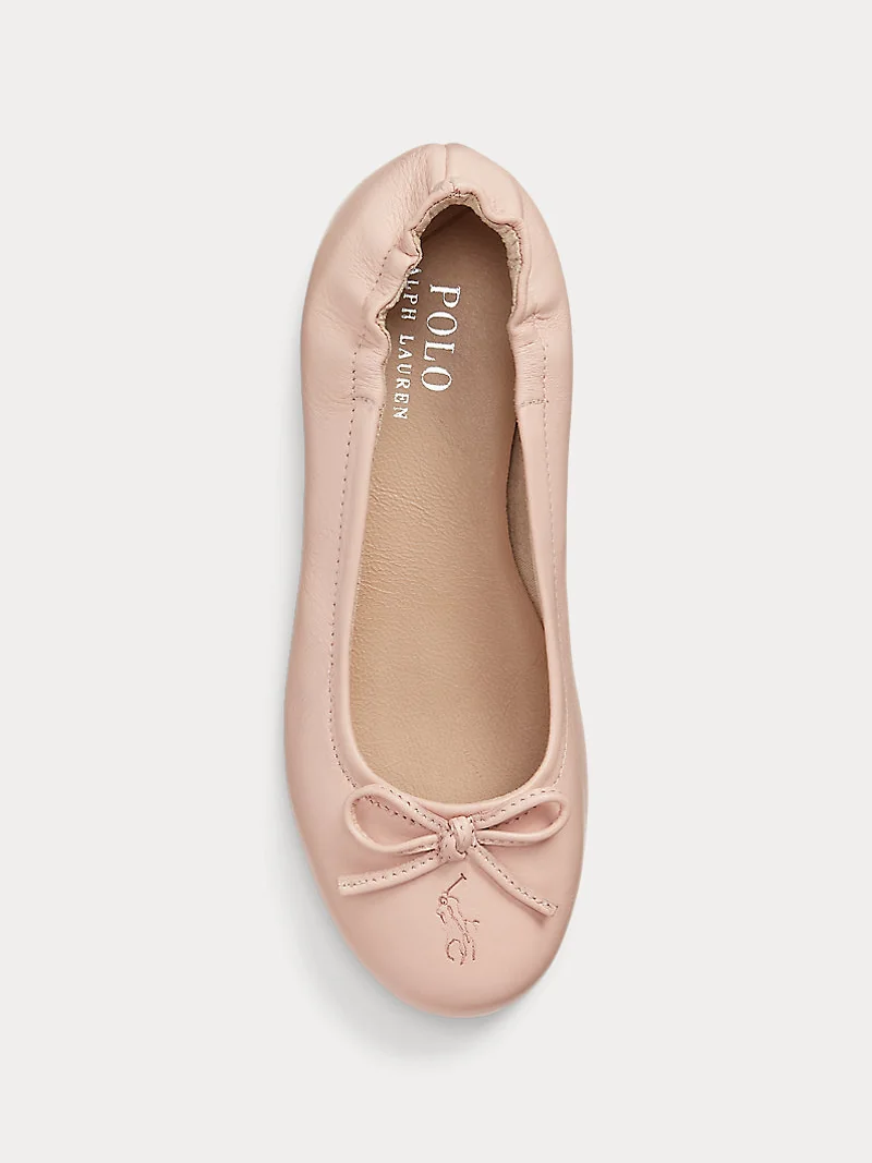 Кожаные балетки Ralph Lauren с логотипом Pony — 4