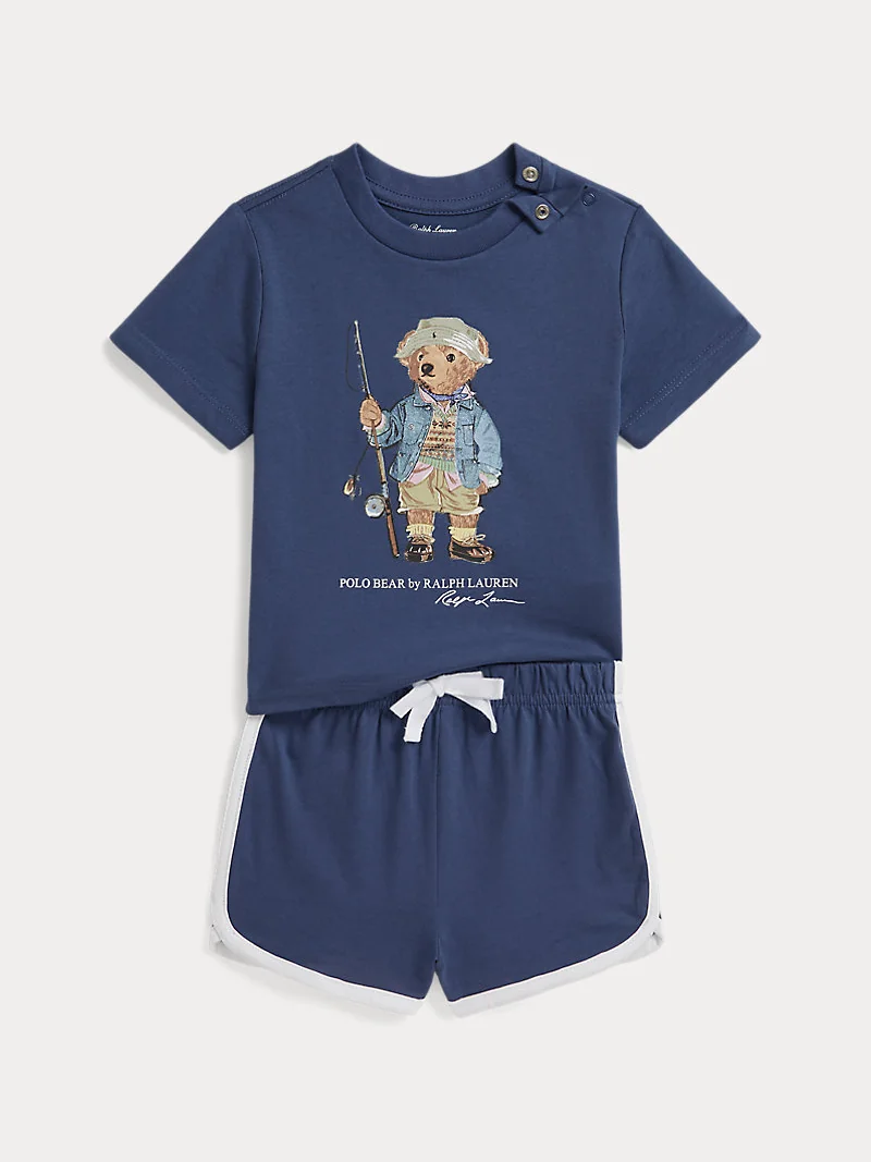 Комплект: футболка с рыбаком Polo Bear и шорты — 1