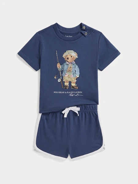 Комплект: футболка с рыбаком Polo Bear и шорты