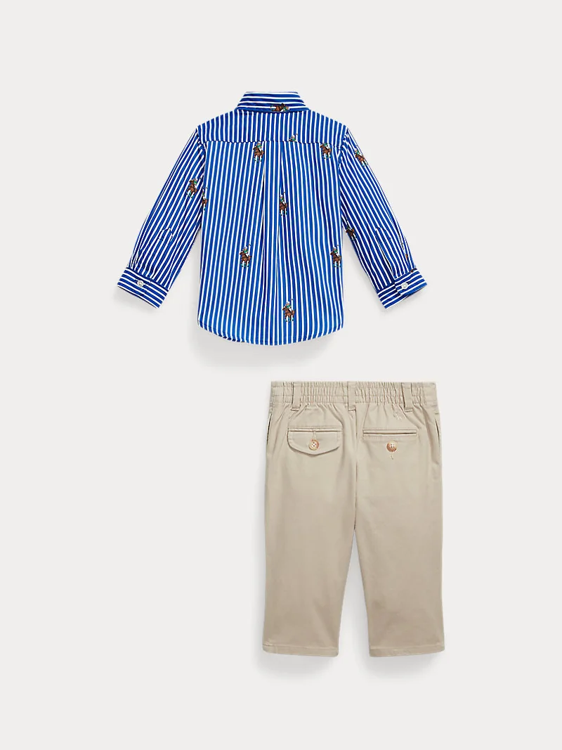 Комплект рубашка и брюки Polo Bear в полоску — 2