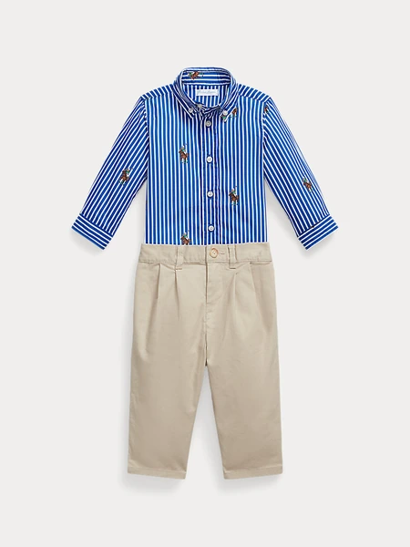 Комплект рубашка и брюки Polo Bear в полоску