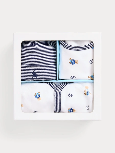 Подарочный набор для новорождённых из 3 предметов Polo Bear