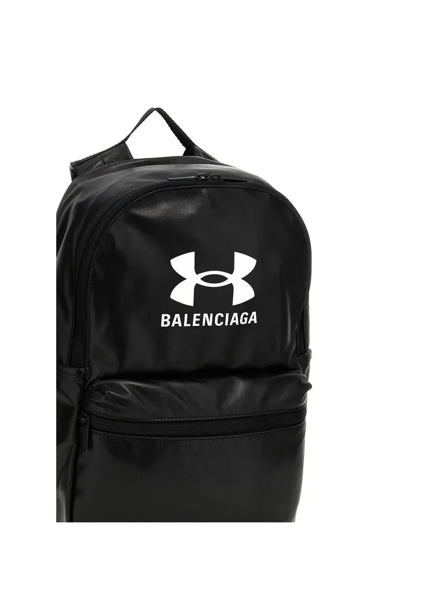 Рюкзак с тисненым логотипом Balenciaga — изображение 3 из 4, черный