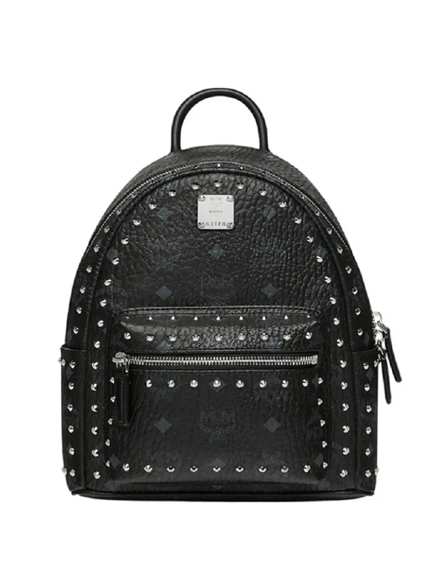 Черный мини-рюкзак MCM Visetos Stark — черный