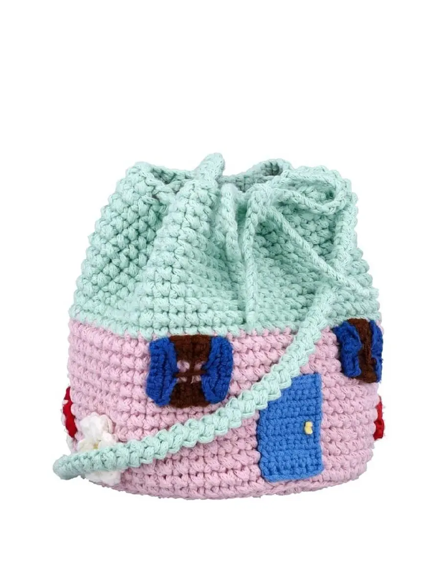 Детская сумка через плечо Stella Mccartney Kids House из крючка — изображение 2 из 3, цветной