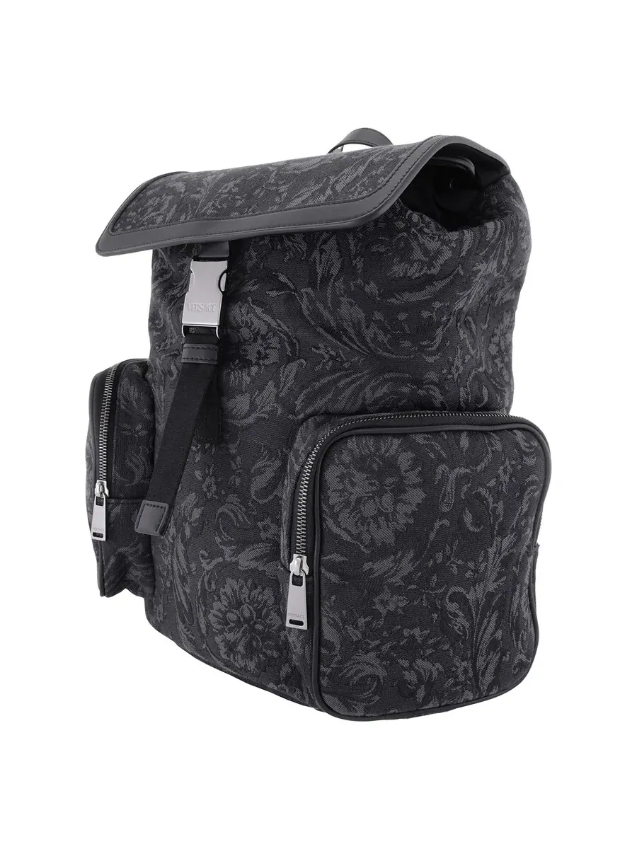 Рюкзак Versace Barocco Black — изображение 2 из 4, черный/черный
