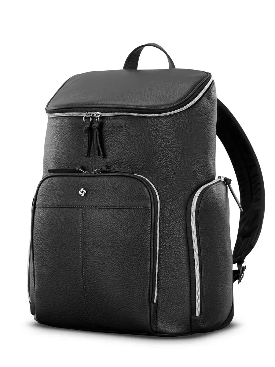 Рюкзак кожаный Deluxe Leather Backpack Samsonite — изображение 1 из 9, черный