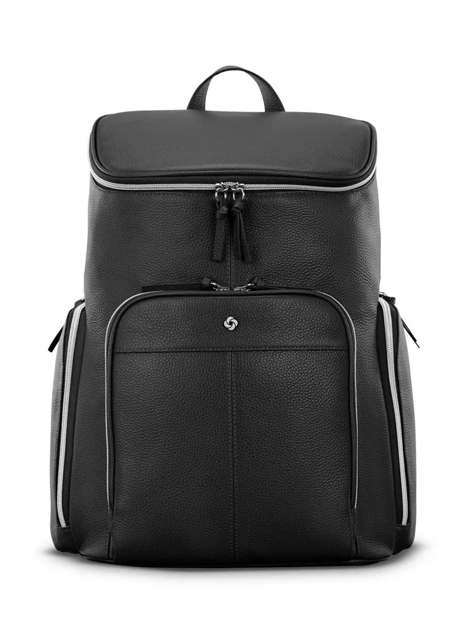 Рюкзак кожаный Deluxe Leather Backpack Samsonite — изображение 2 из 9, черный