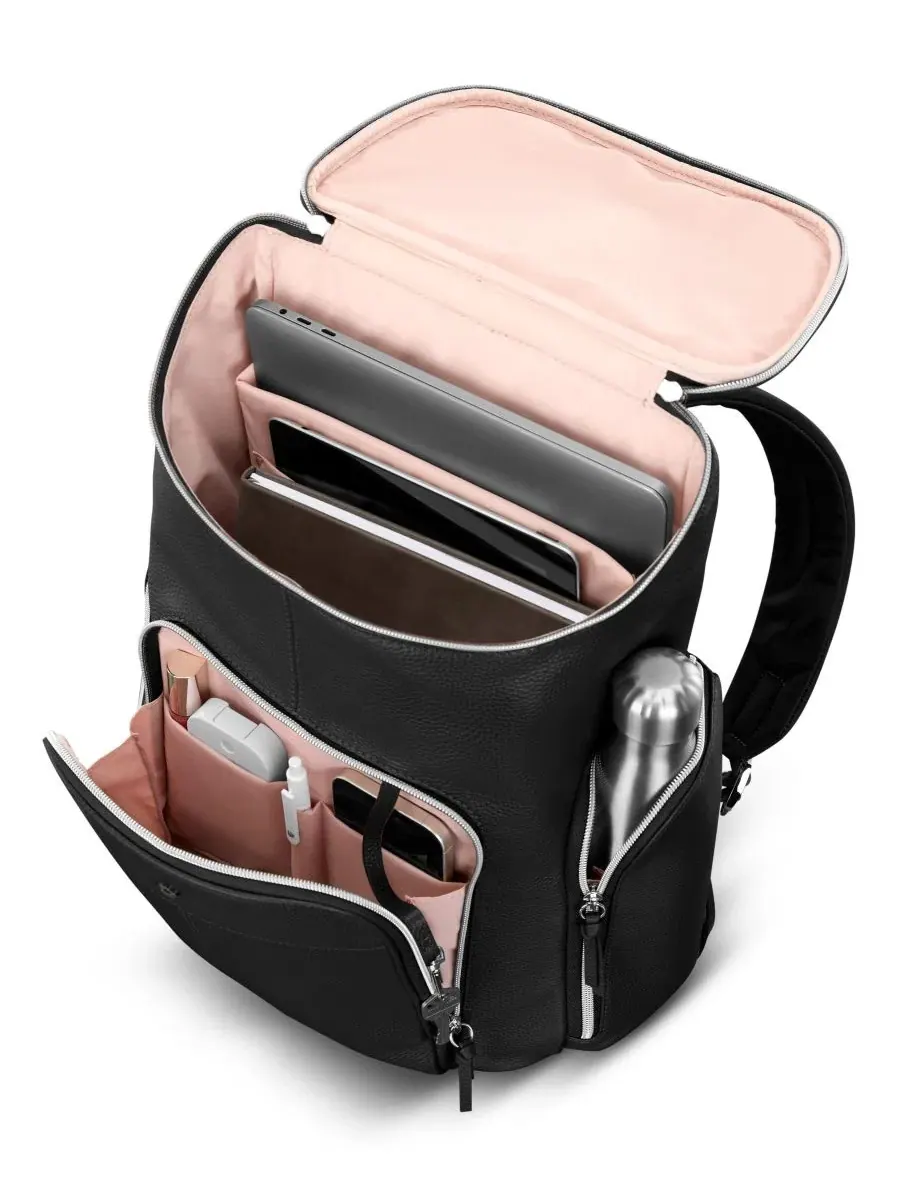 Рюкзак кожаный Deluxe Leather Backpack Samsonite — изображение 4 из 9, черный