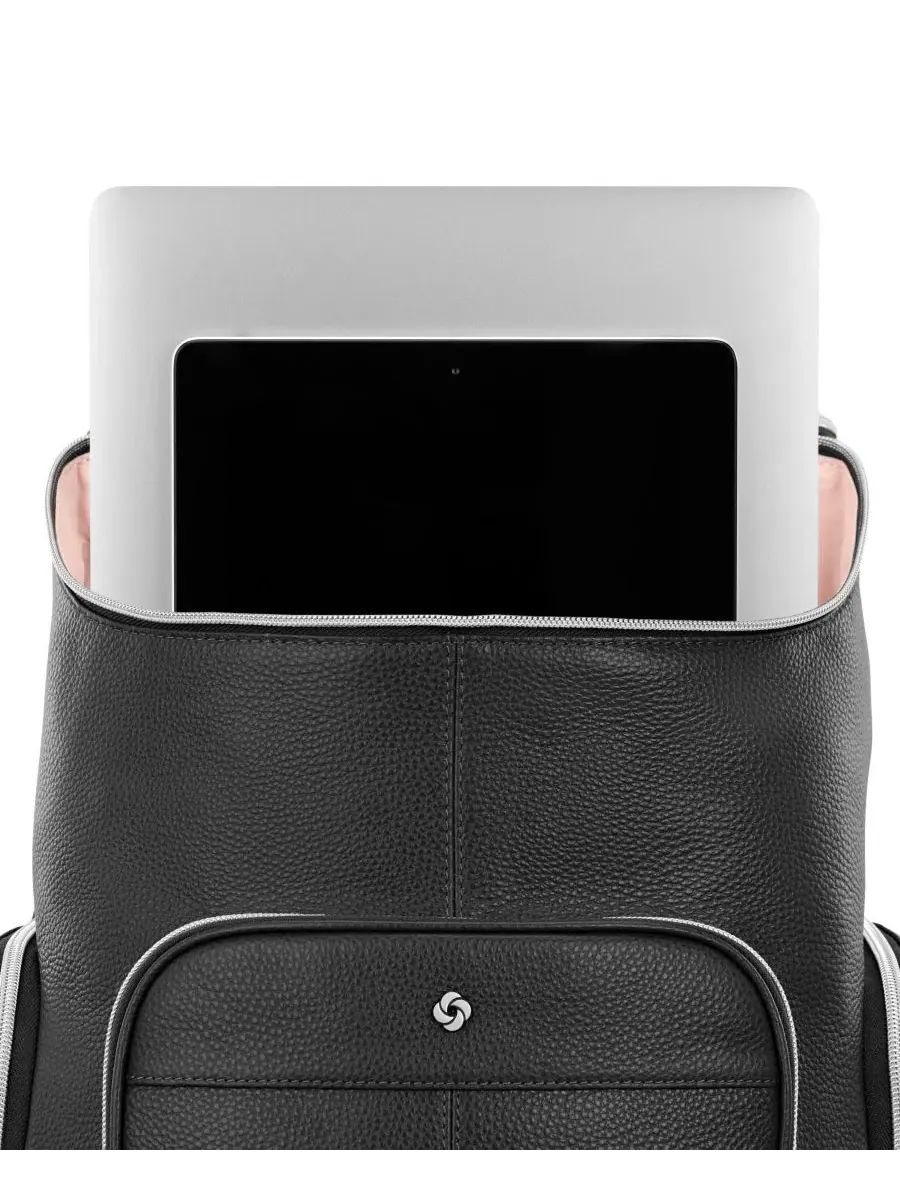 Рюкзак кожаный Deluxe Leather Backpack Samsonite — изображение 5 из 9, черный
