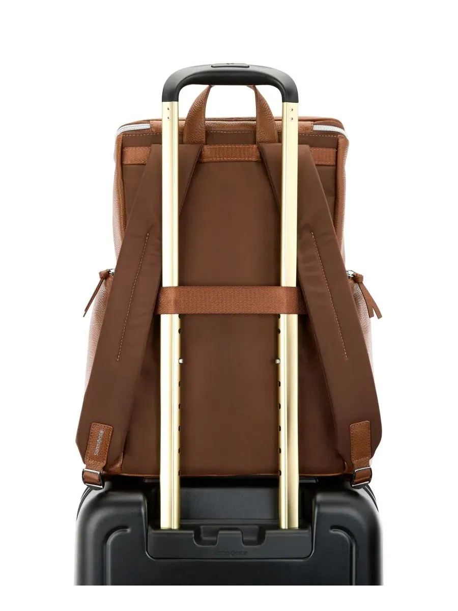 Рюкзак из кожи с отделением для ноутбука, модель Mobile Solution 2 Leather Deluxe Samsonite — изображение 7 из 9, коричневый