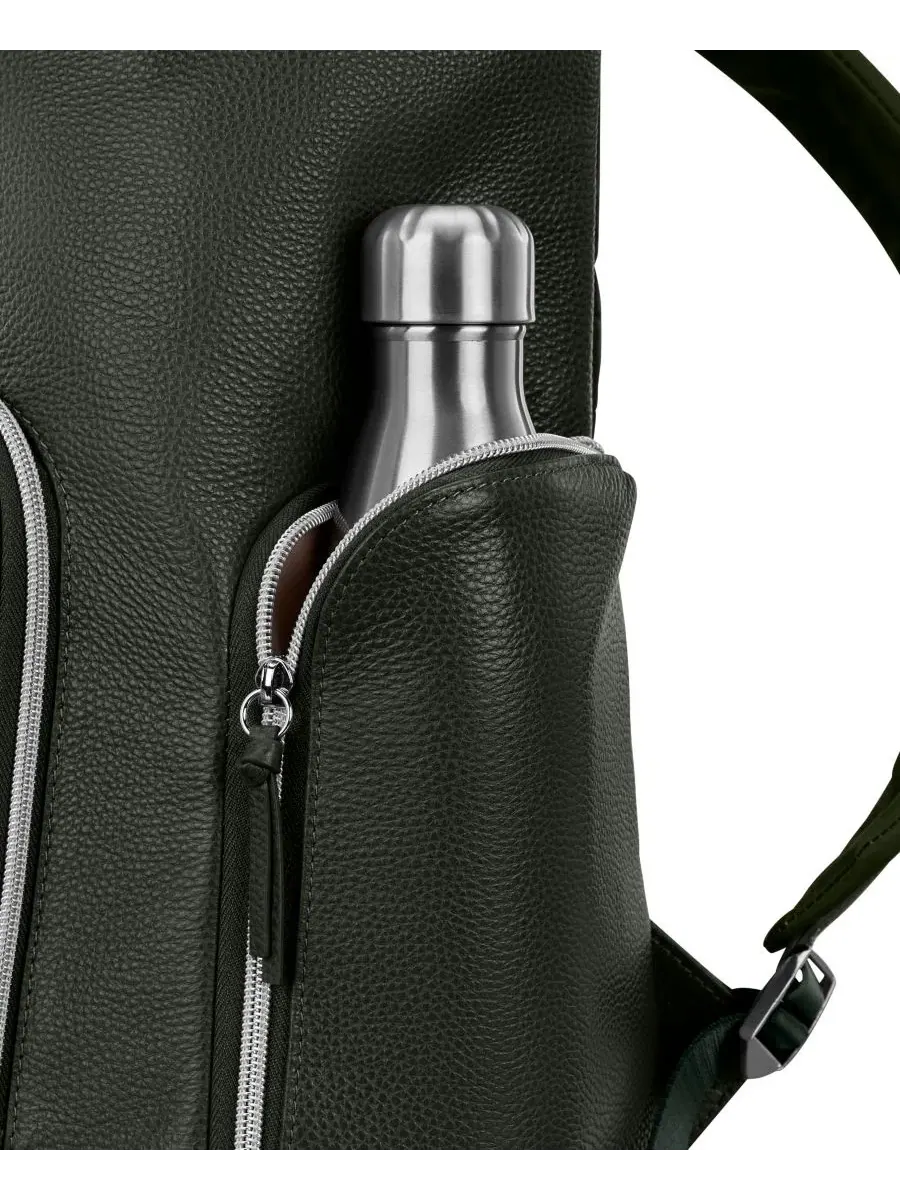 Рюкзак из кожи с отделением для ноутбука, модель Mobile Solution 2 Leather Deluxe Samsonite — изображение 8 из 9, оливковый