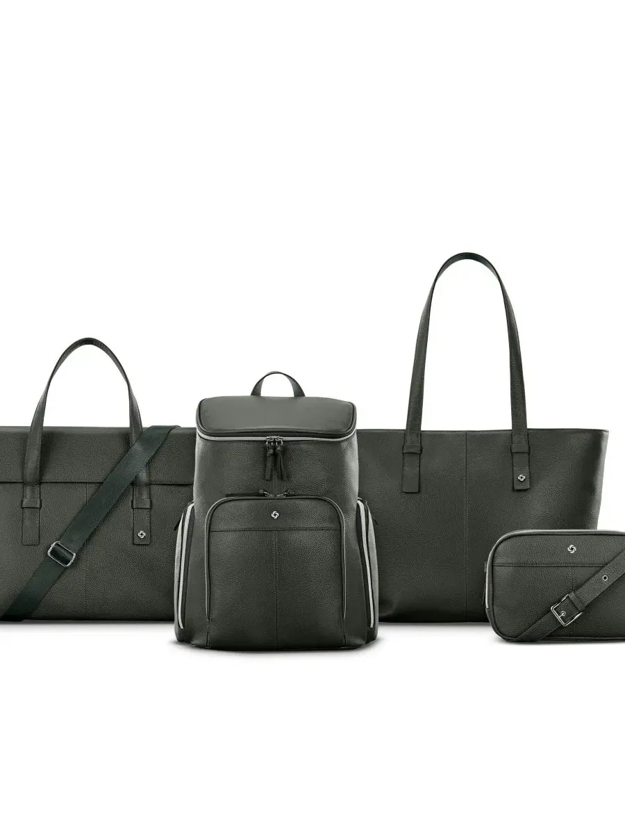 Рюкзак из кожи с отделением для ноутбука, модель Mobile Solution 2 Leather Deluxe Samsonite — изображение 9 из 9, оливковый