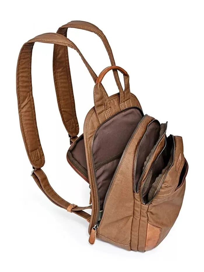 Холщовый рюкзак Turtle Cove TSD BRAND — изображение 2 из 12, коричневый