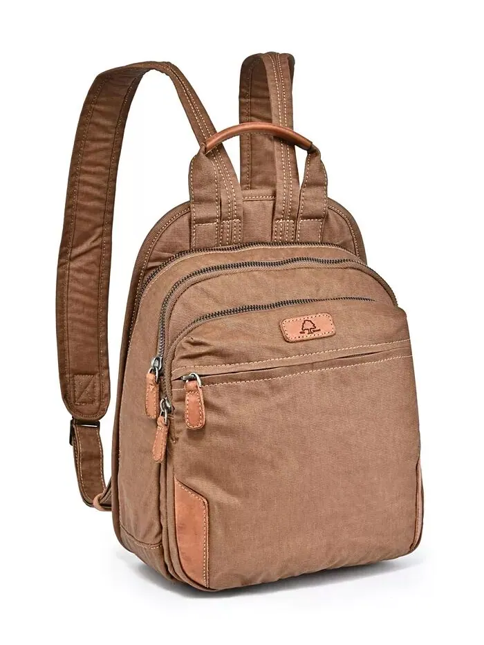 Холщовый рюкзак Turtle Cove TSD BRAND — изображение 8 из 12, коричневый