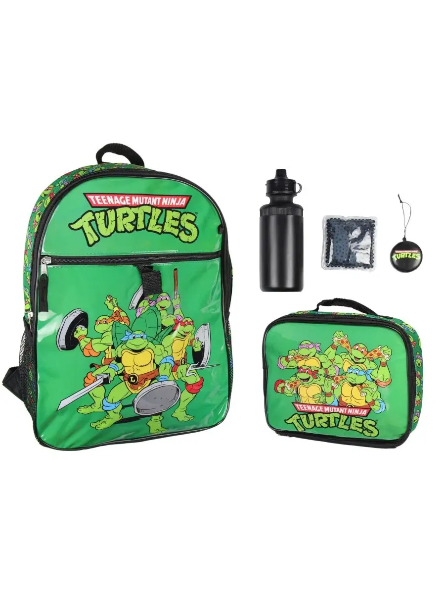 Рюкзак с ланч-боксом и бутылкой, 5 предметов Teenage Mutant Ninja Turtles