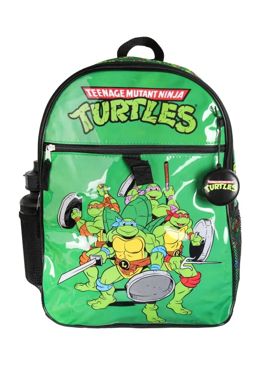 Рюкзак с ланч-боксом и бутылкой, 5 предметов Teenage Mutant Ninja Turtles — изображение 3 из 3, зеленый
