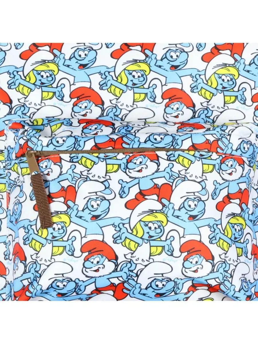 Рюкзак с принтом Smurfs, модель Papa Smurfette Brainy Smurf All Over Print The Smurfs — изображение 3 из 3, синий