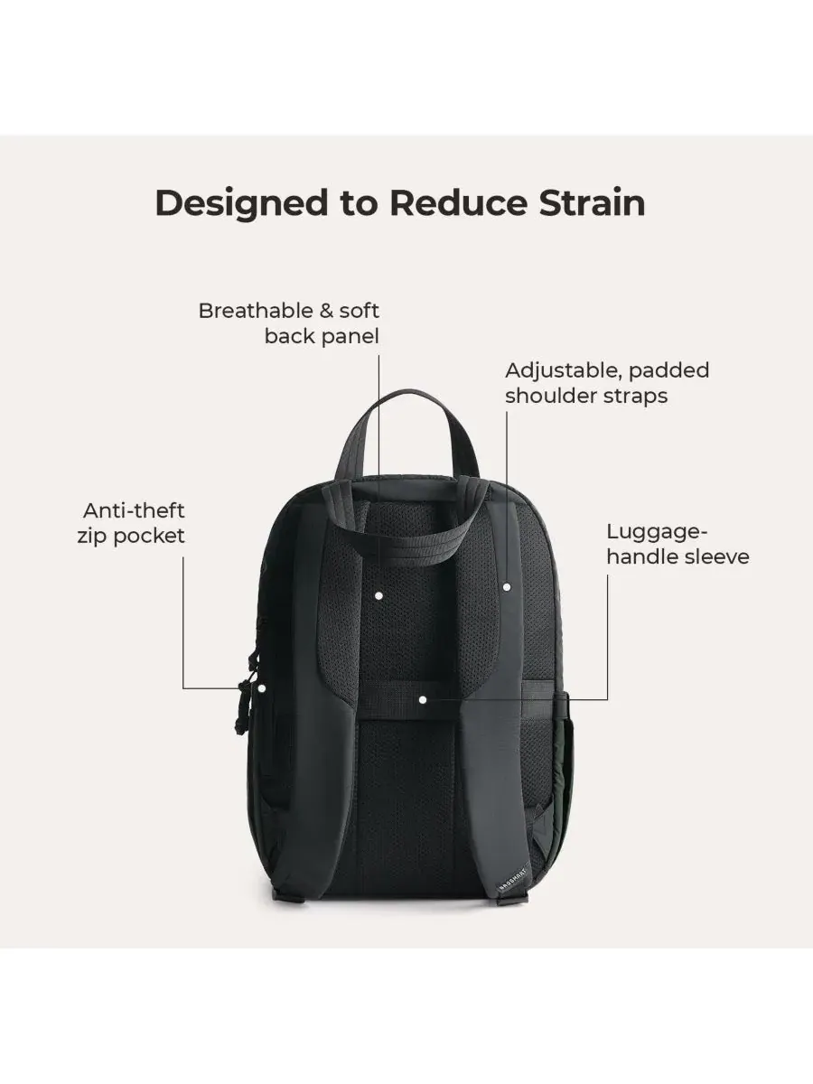 Рюкзак 23 л с отделением для ноутбука Vega BAGSMART — изображение 5 из 11, черный