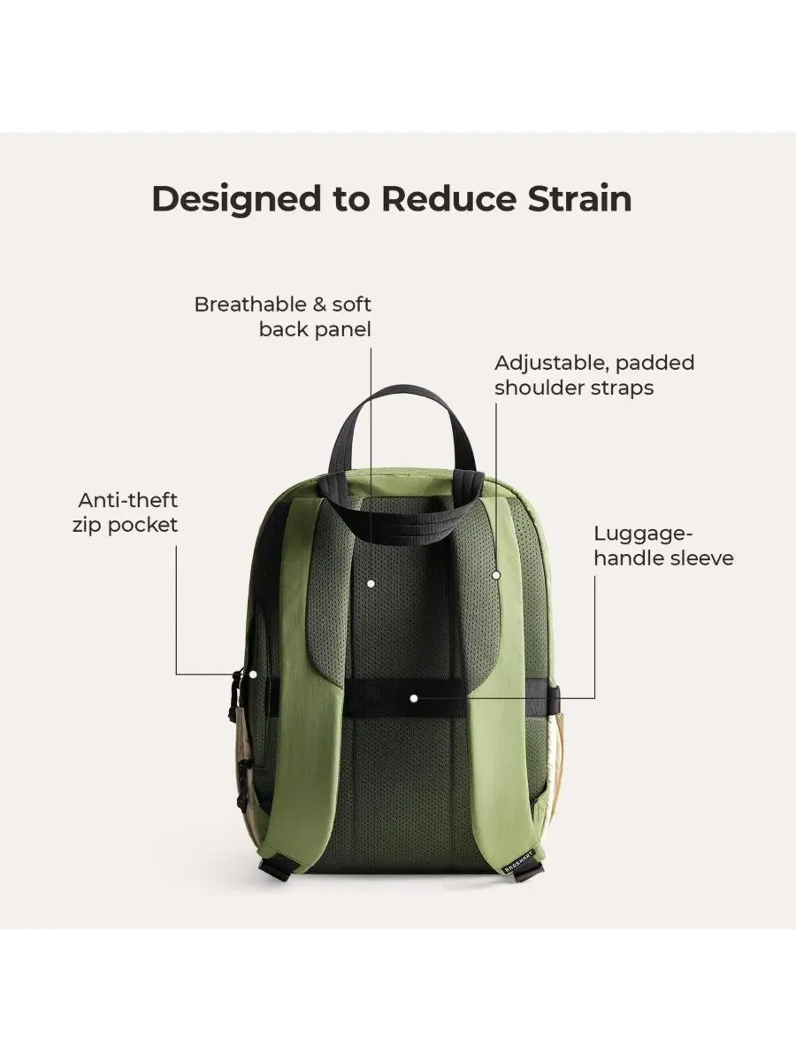 Рюкзак 23 л с отделением для ноутбука Vega 23L Featherlight Work Backpack BAGSMART — изображение 7 из 11, мох