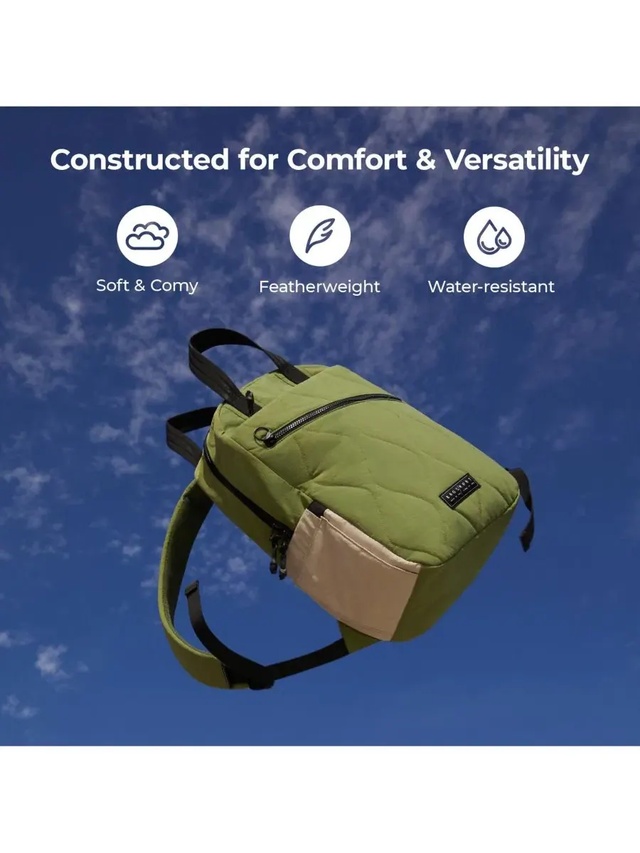 Рюкзак 23 л с отделением для ноутбука Vega 23L Featherlight Work Backpack BAGSMART — изображение 8 из 11, мох