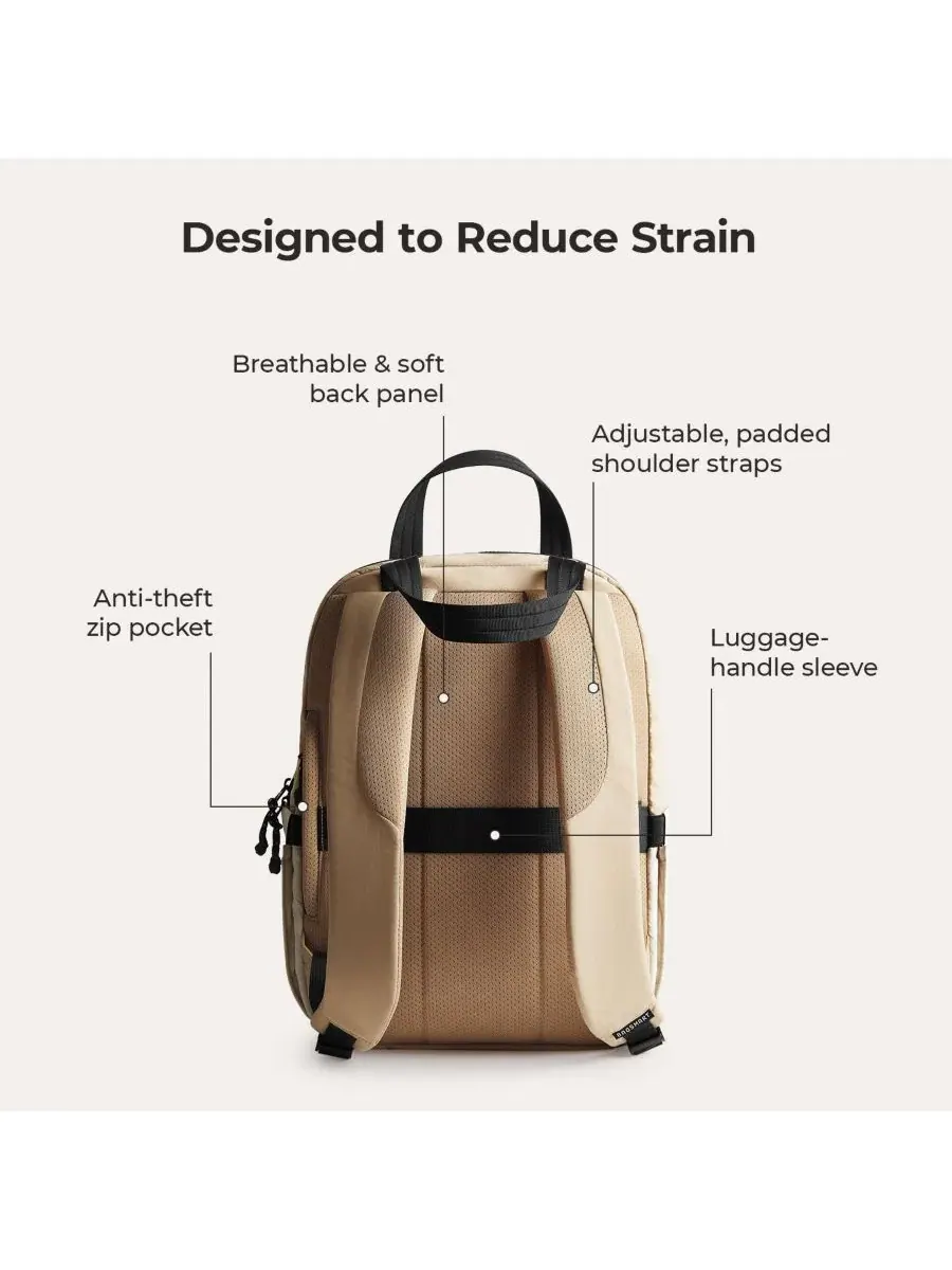 Рюкзак 23 л с отделением для ноутбука 15,6 дюйма Vega Featherlight Work Backpack BAGSMART, Grullo — изображение 2 из 11