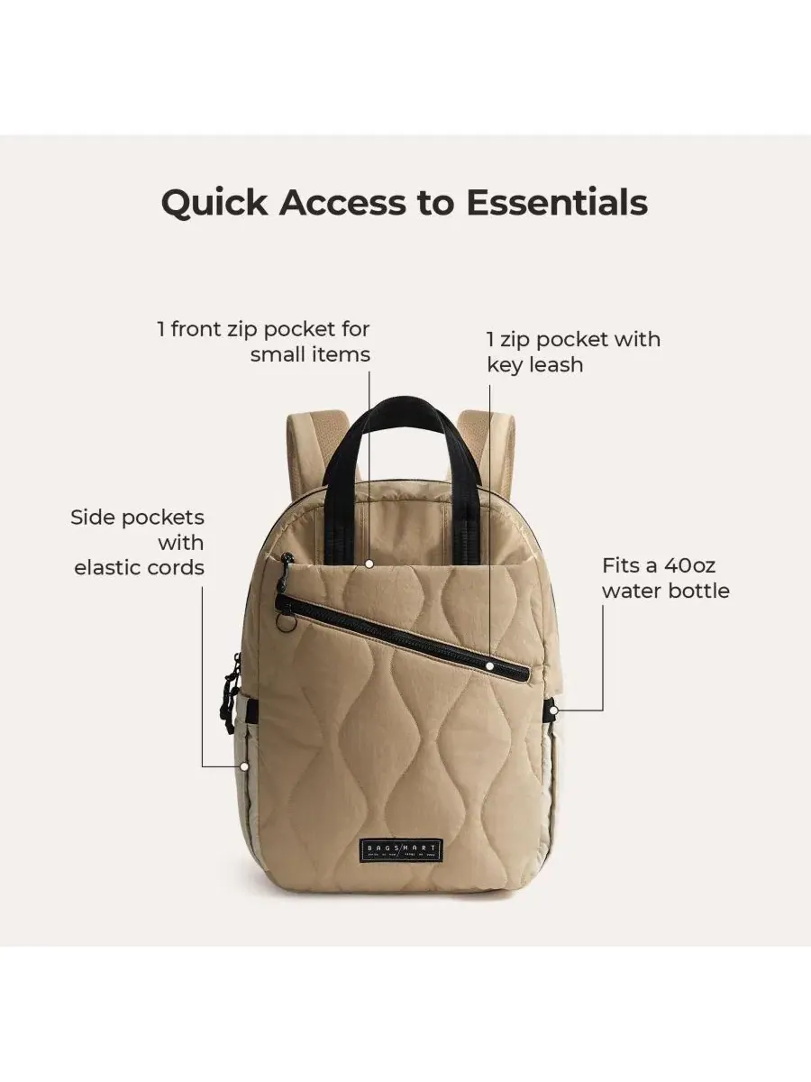 Рюкзак 23 л с отделением для ноутбука 15,6 дюйма Vega Featherlight Work Backpack BAGSMART, Grullo — изображение 4 из 11