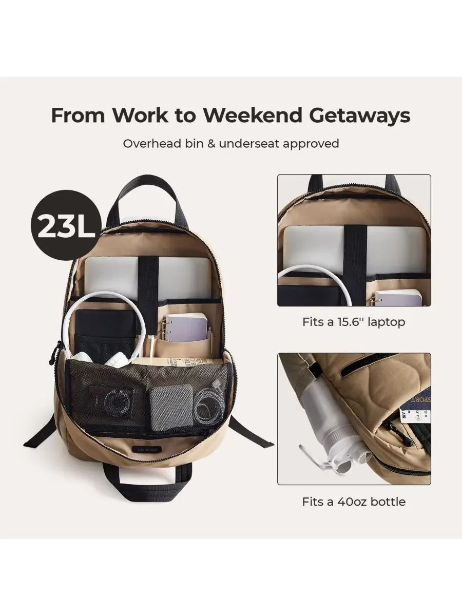 Рюкзак 23 л с отделением для ноутбука 15,6 дюйма Vega Featherlight Work Backpack BAGSMART, Grullo — изображение 5 из 11