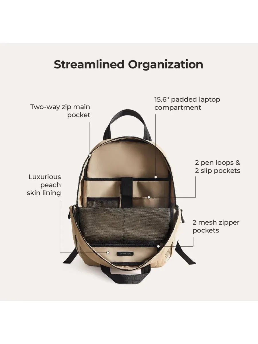 Рюкзак 23 л с отделением для ноутбука 15,6 дюйма Vega Featherlight Work Backpack BAGSMART, Grullo — изображение 8 из 11