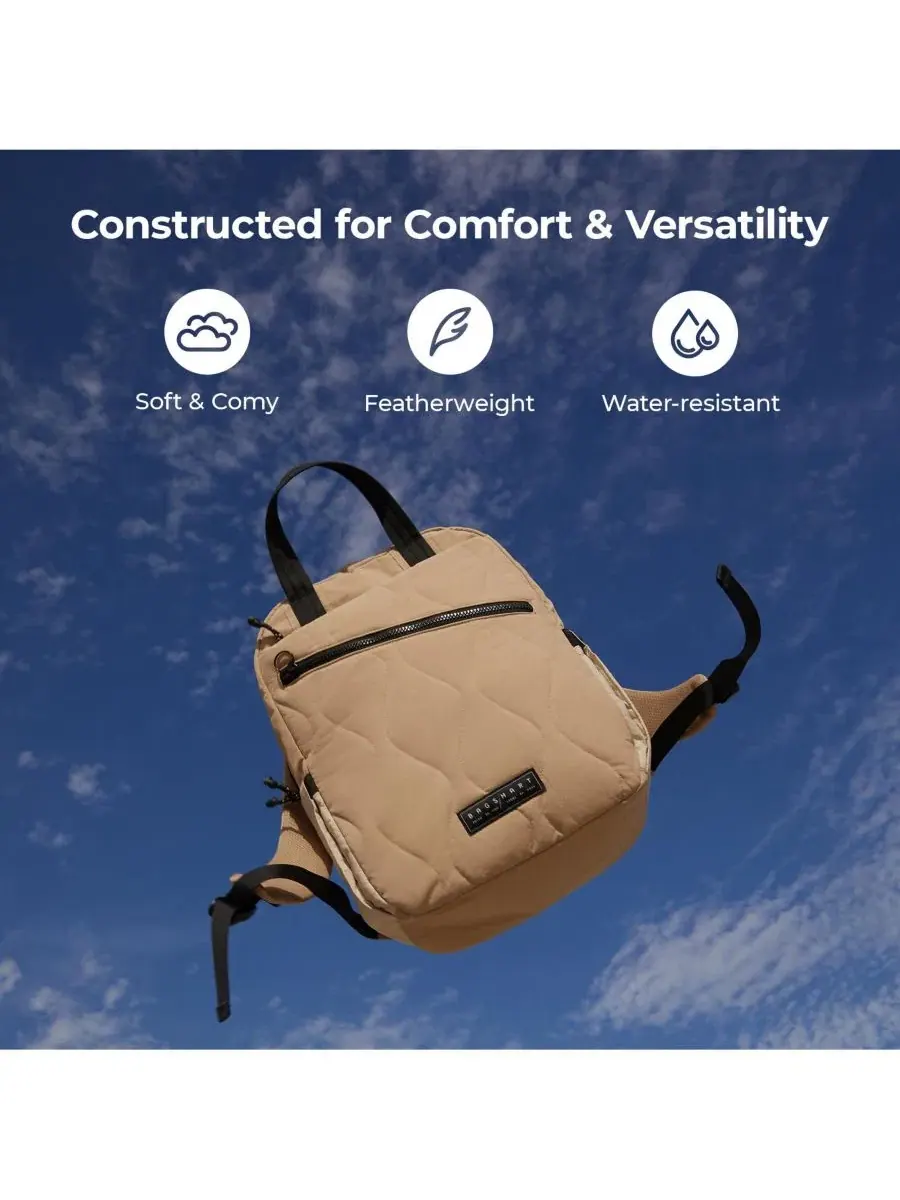 Рюкзак 23 л с отделением для ноутбука 15,6 дюйма Vega Featherlight Work Backpack BAGSMART, Grullo — изображение 9 из 11