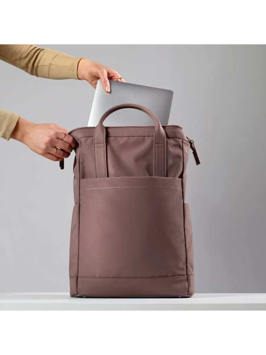 Рюкзак-трансформер для ноутбука 14 дюймов, с ручками и лямками Samsonite — изображение 11 из 12, фиолетовый