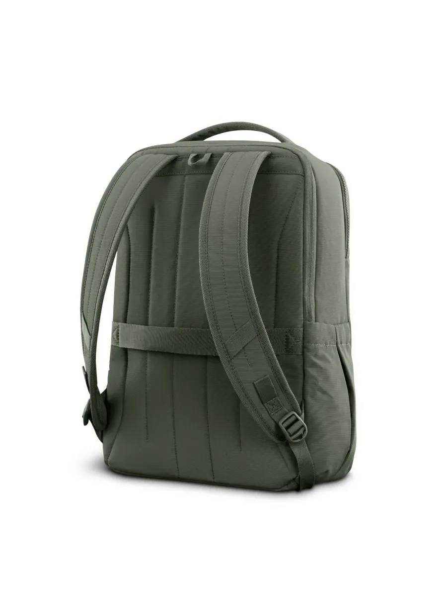 Рюкзак дорожный 43x29x17 см с отделением для ноутбука Better Than Basic Samsonite — изображение 3 из 8, оливковый