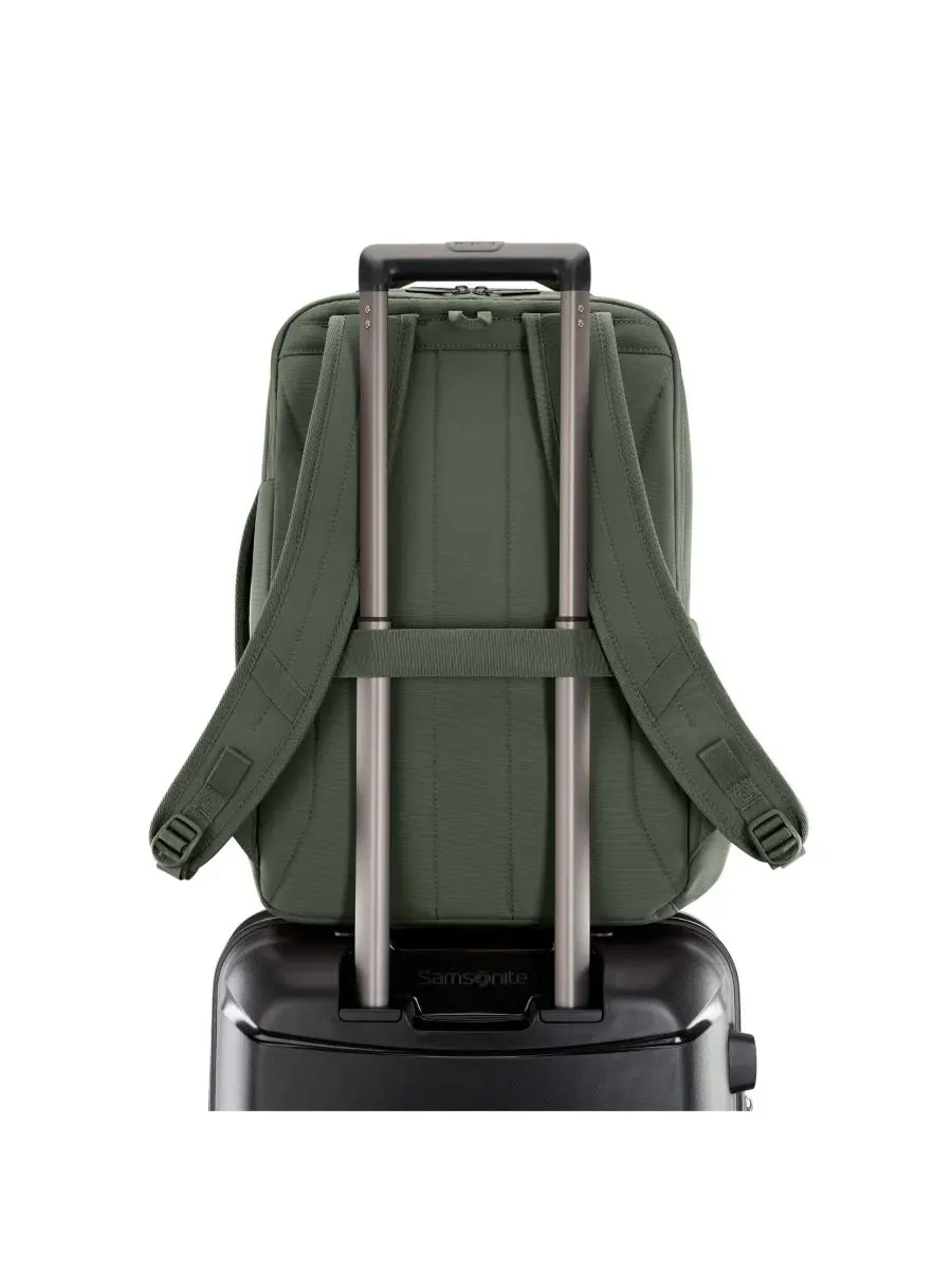 Рюкзак дорожный 43x29x17 см с отделением для ноутбука Better Than Basic Samsonite — изображение 4 из 8, оливковый