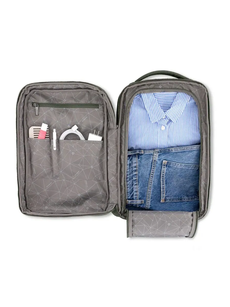 Рюкзак дорожный 43x29x17 см с отделением для ноутбука Better Than Basic Samsonite — изображение 6 из 8, оливковый